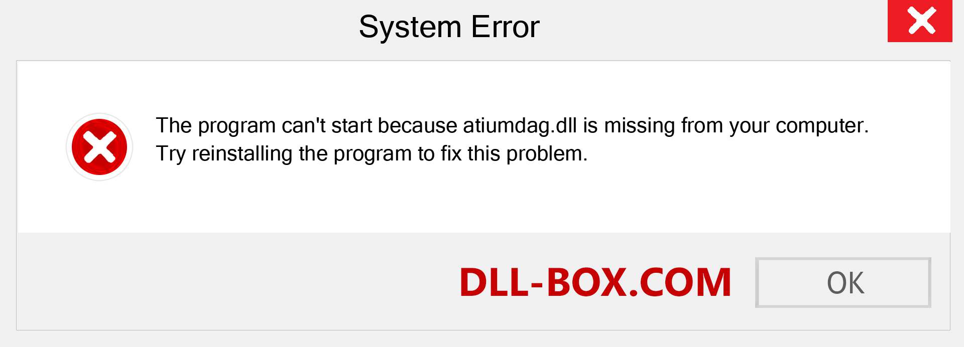  atiumdag.dll file is missing?. Download for Windows 7, 8, 10 - Fix  atiumdag dll Missing Error on Windows, photos, images